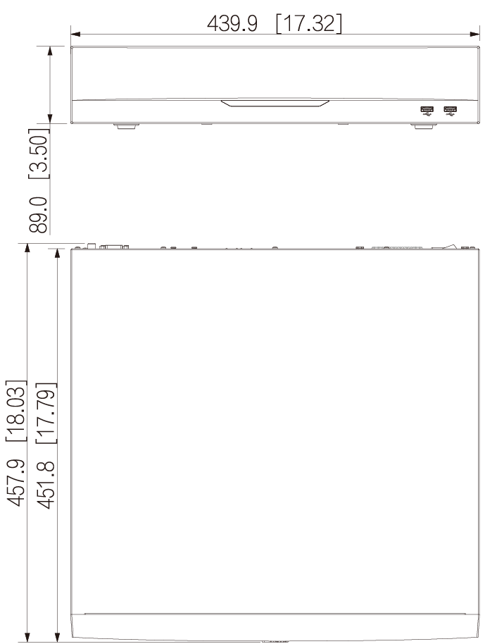 大華監視器 NVR 監視主機 NVR5816-EI 尺寸