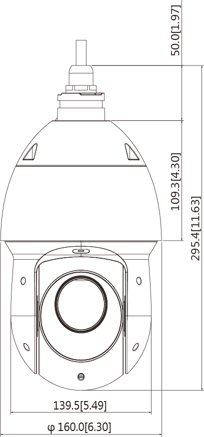 大華監視器 快速球 PTZ攝影機 SD49225-HC-LA 尺寸